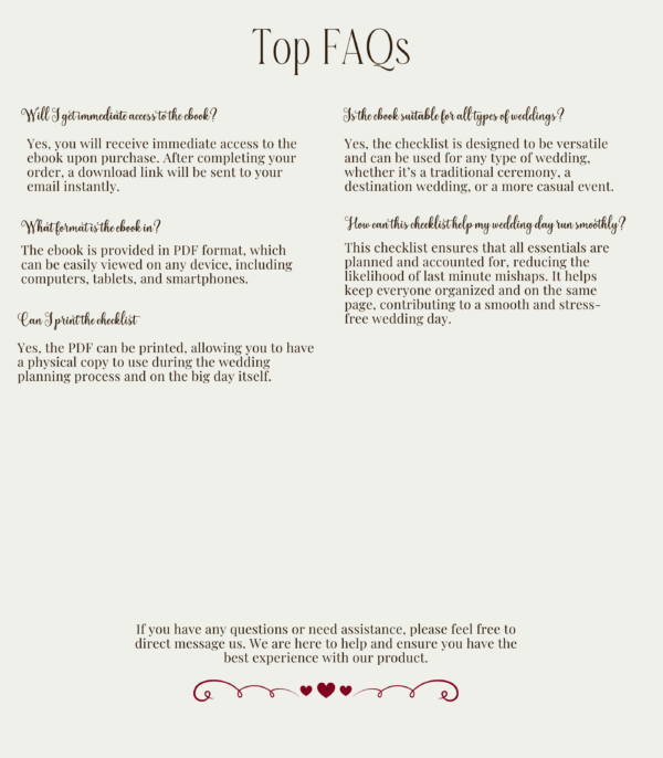 Wedding Bridal Suite Prep Checklist Emergency Wedding Day Prep - Image 8