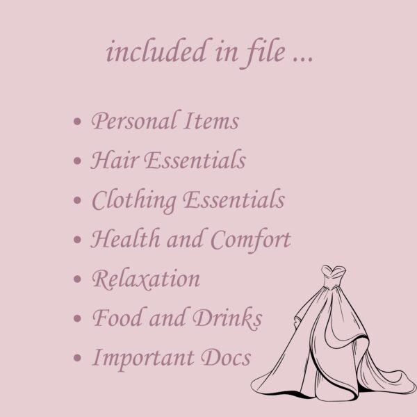 Wedding Bridal Suite Prep Checklist Emergency Wedding Day Prep - Image 2