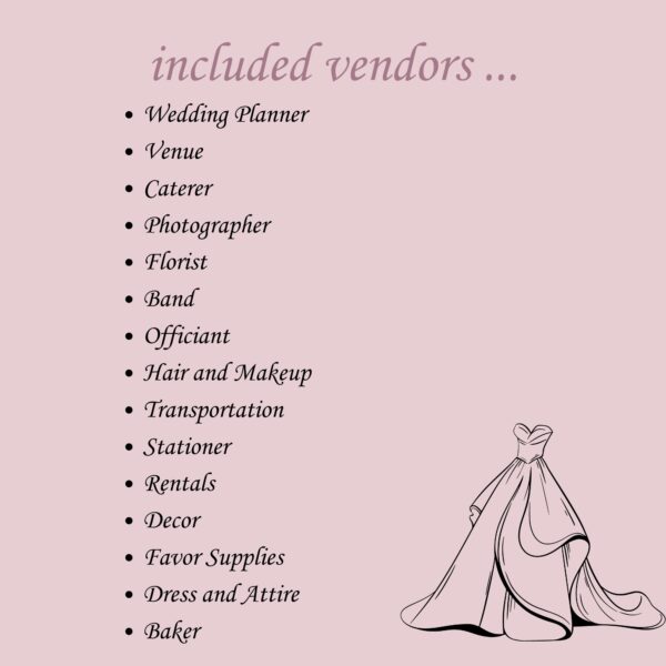 Wedding Vendors Planner and Questions Checklist - Image 7