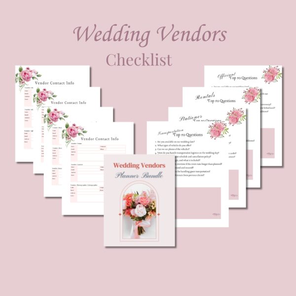 Wedding Vendors Planner and Questions Checklist - Image 8